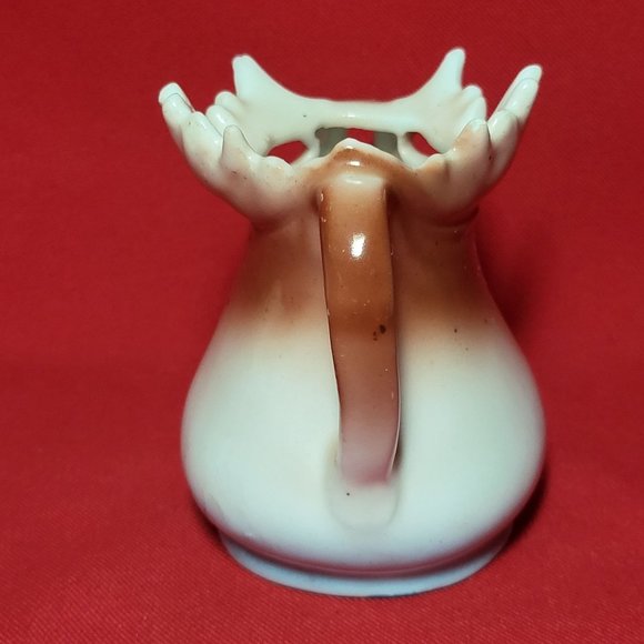 VTG Elk Moose Antlers Ceramic Porcelain Handled Pitcher Creamer Planter Decor - Picture 13 of 13